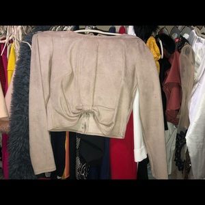 Bebe Suede Longsleeve crop